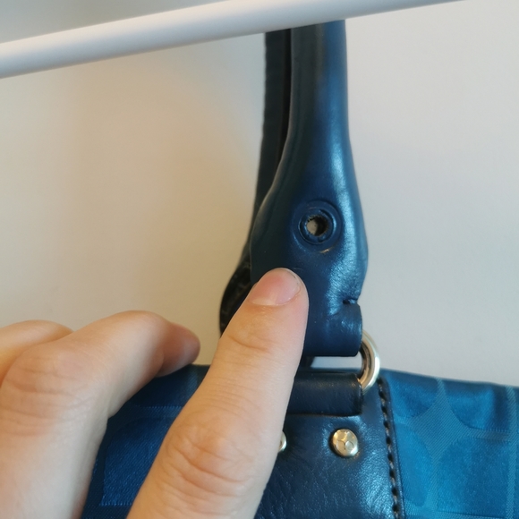 Kate Spade turquoise canvas tote bag - Picture 9 of 15